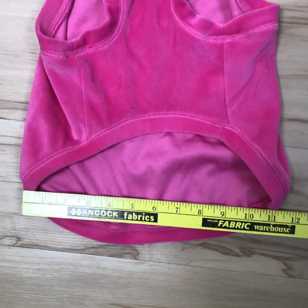 Simply She Pink Embroidered Crown With Crystals Pink Velvet Fleece Hoodie Large